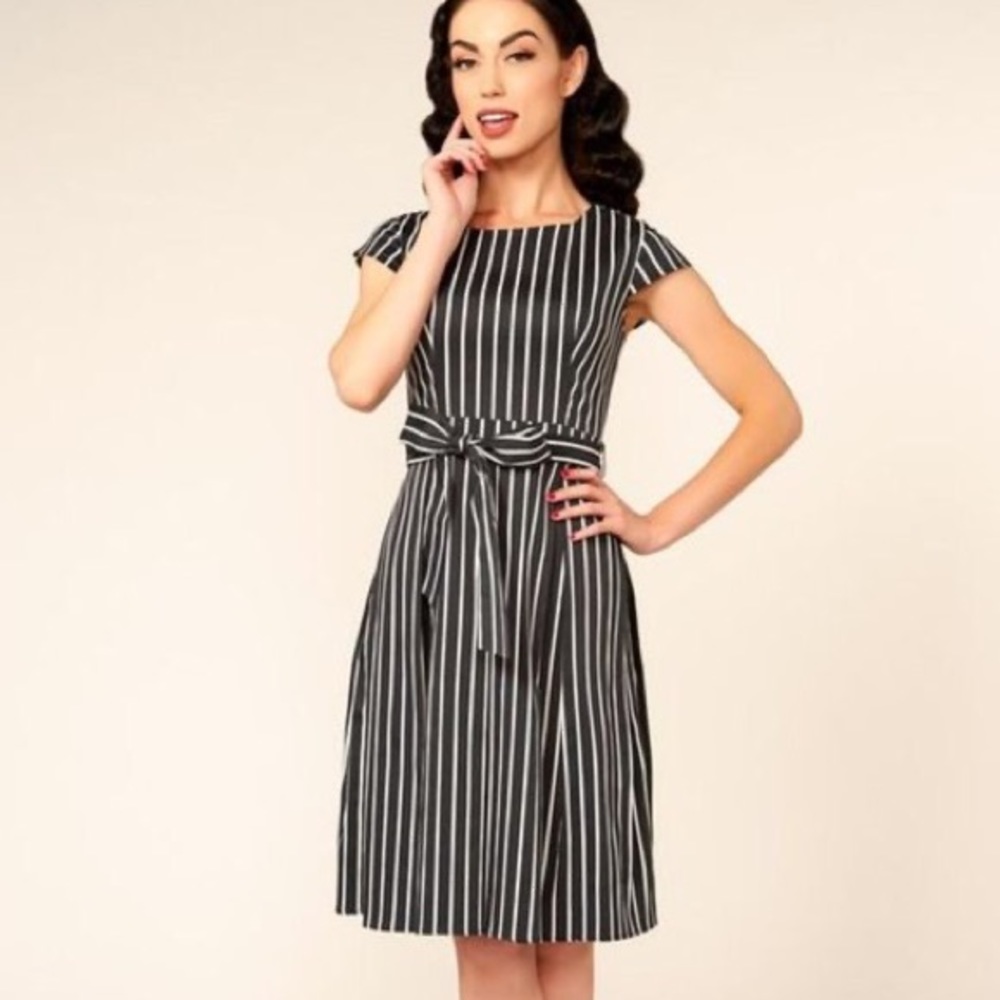 Pinup Girl Clothing pinstripe dress